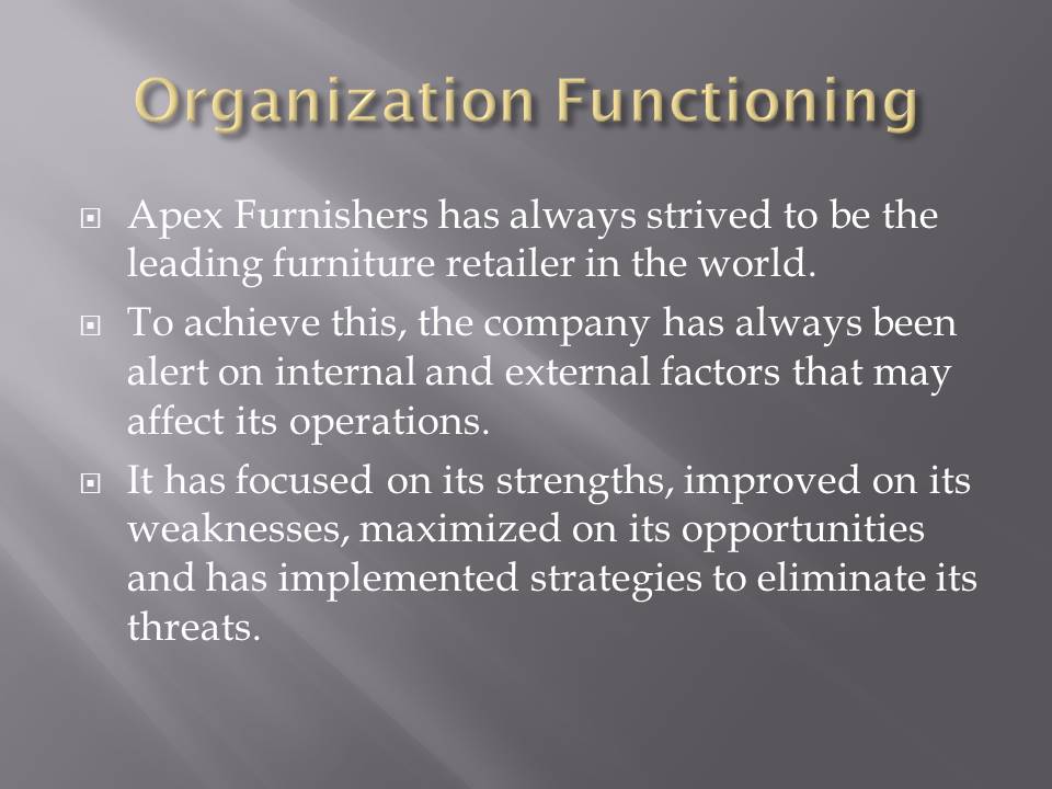 Organization Functioning