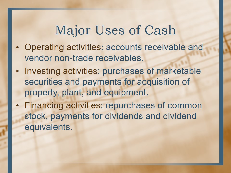 Major Uses of Cash