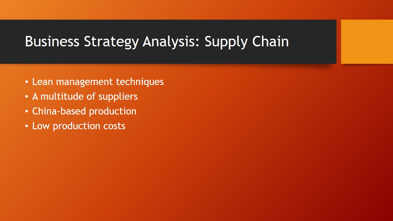 Business Strategy Analysis: Supply Chain
