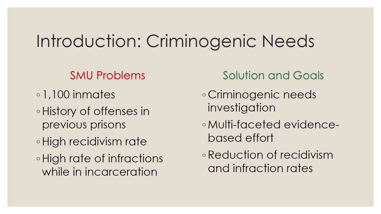 Criminogenic Needs