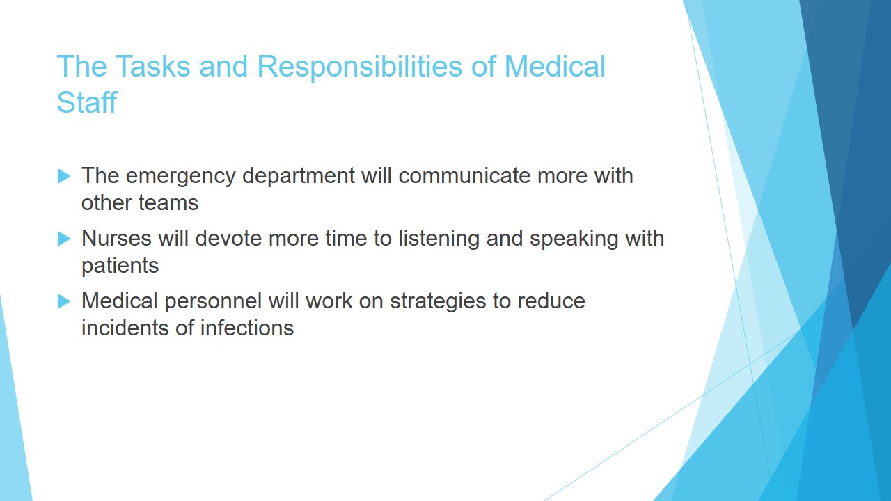 The Tasks and Responsibilities of Medical Staff