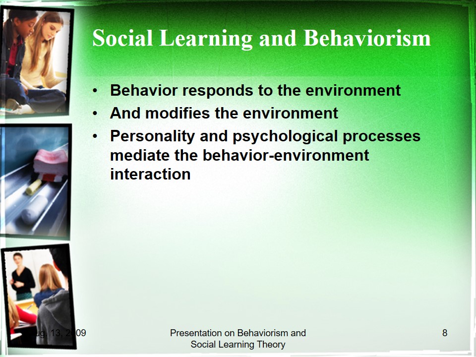 Social Learning and Behaviorism