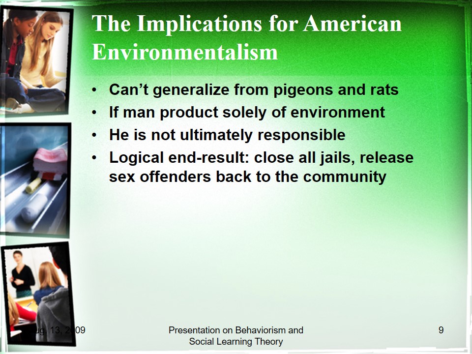 The Implications for American Environmentalism