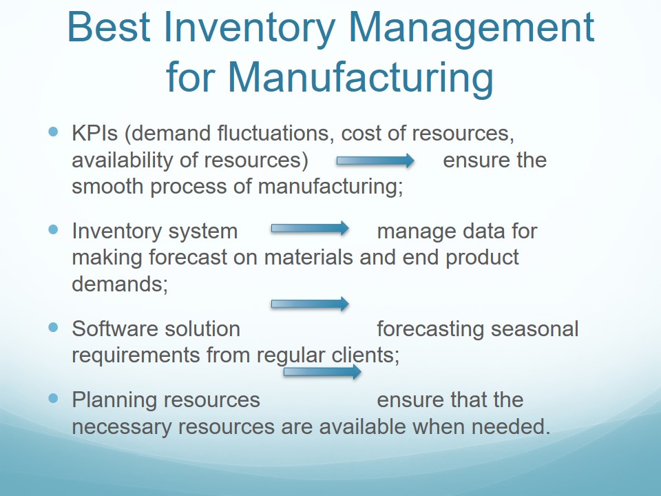 Best Inventory Management for Manufacturing