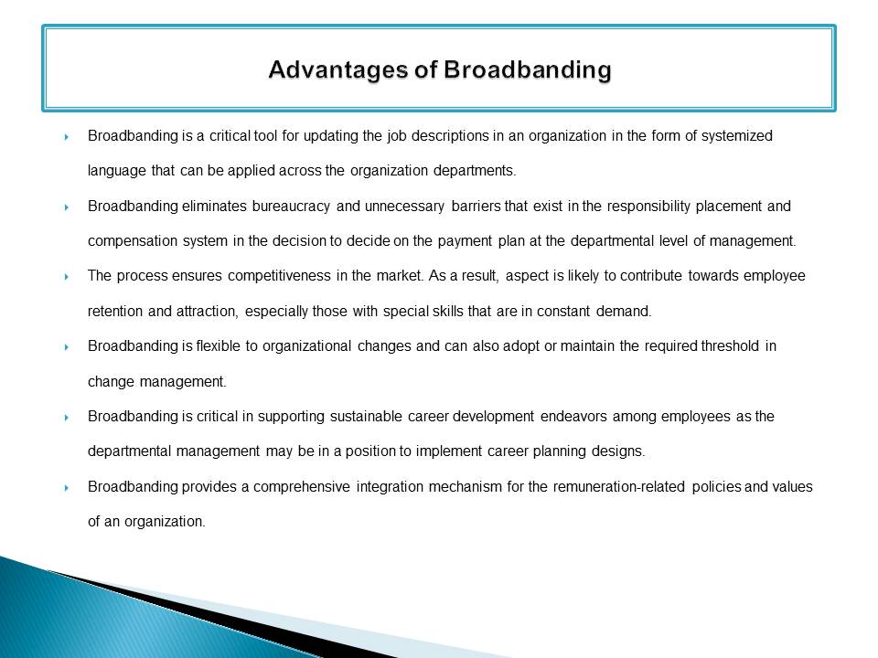 Advantages of Broadbanding