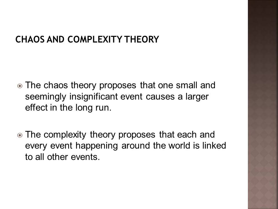 Chaos and Complexity Theory