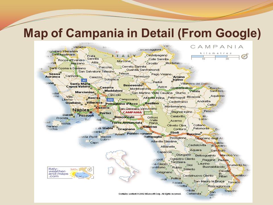 Map of Campania in Detail