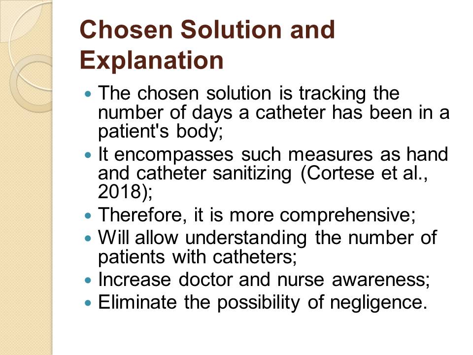 Chosen Solution and Explanation