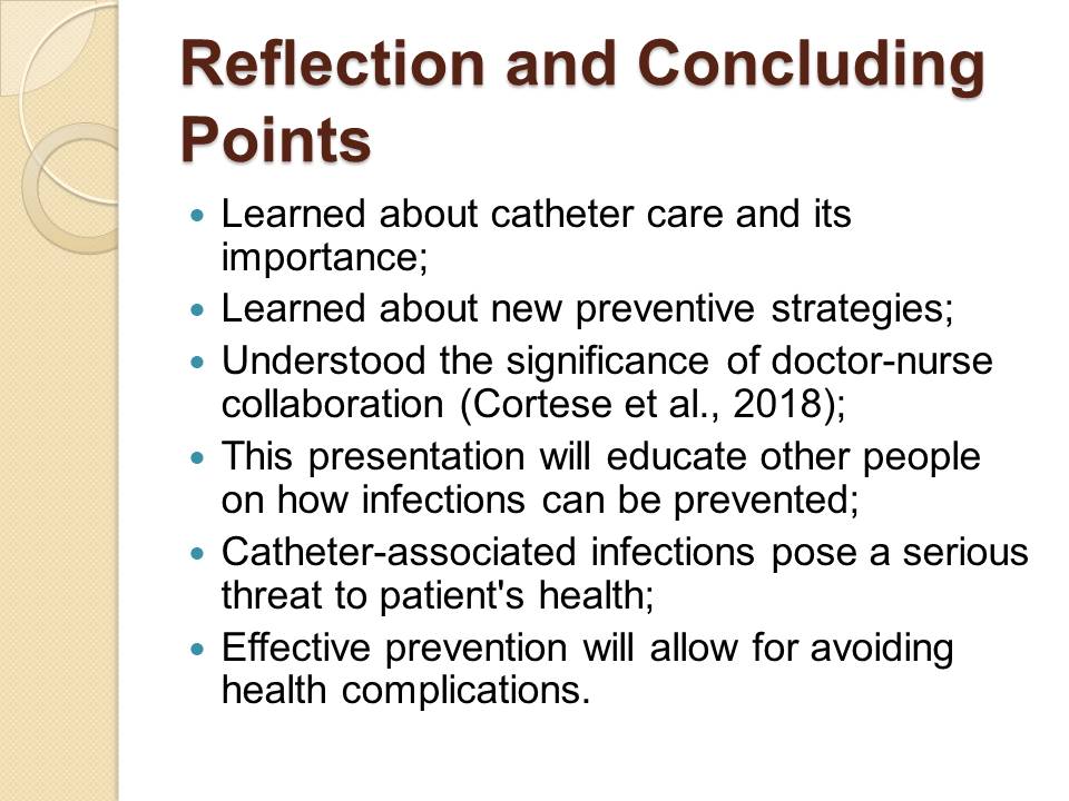 Reflection and Concluding Points