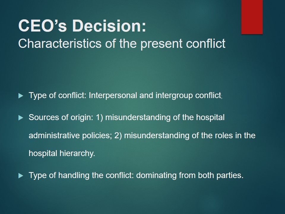 Characteristics of the present conflict