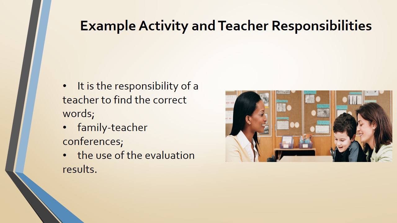 Example Activity and Teacher Responsibilities