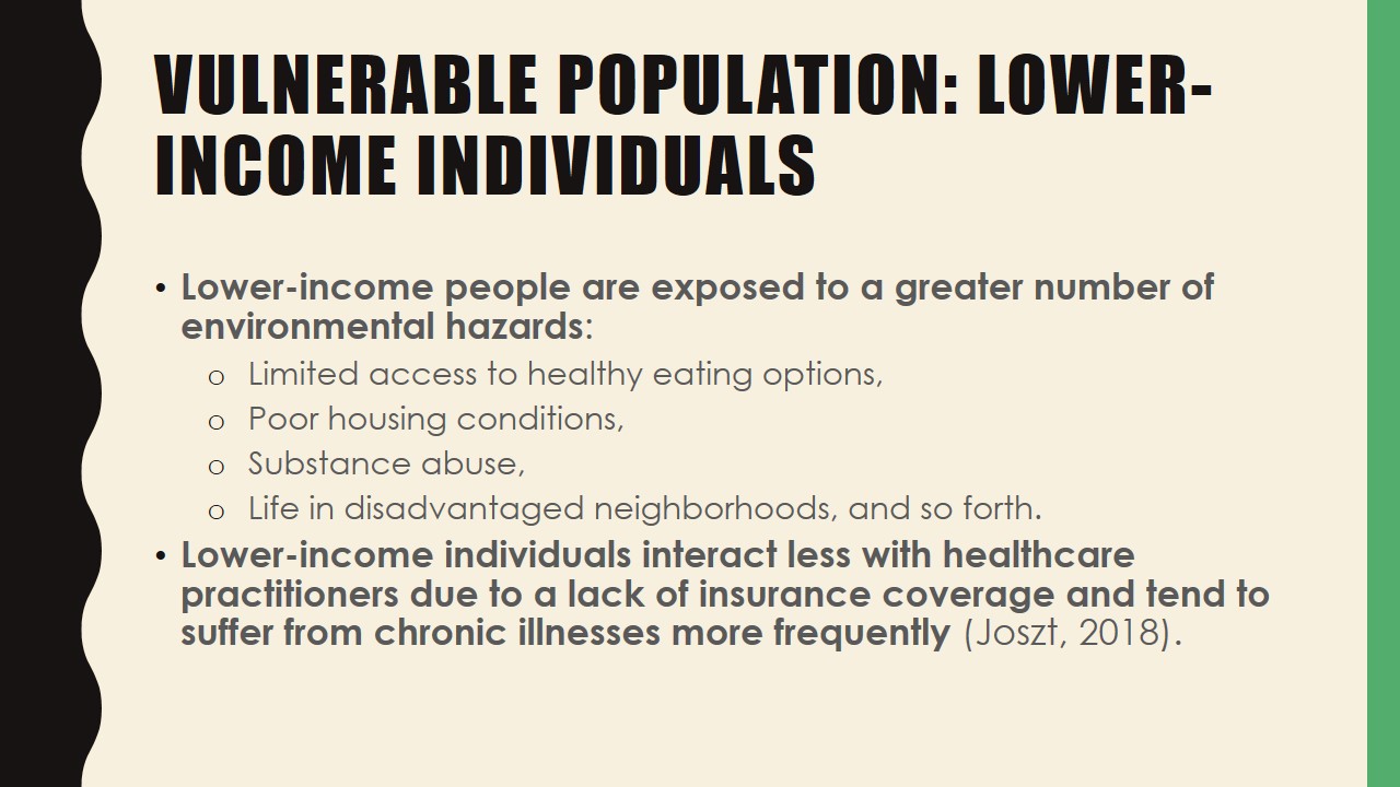 Vulnerable Population: Lower-Income Individuals