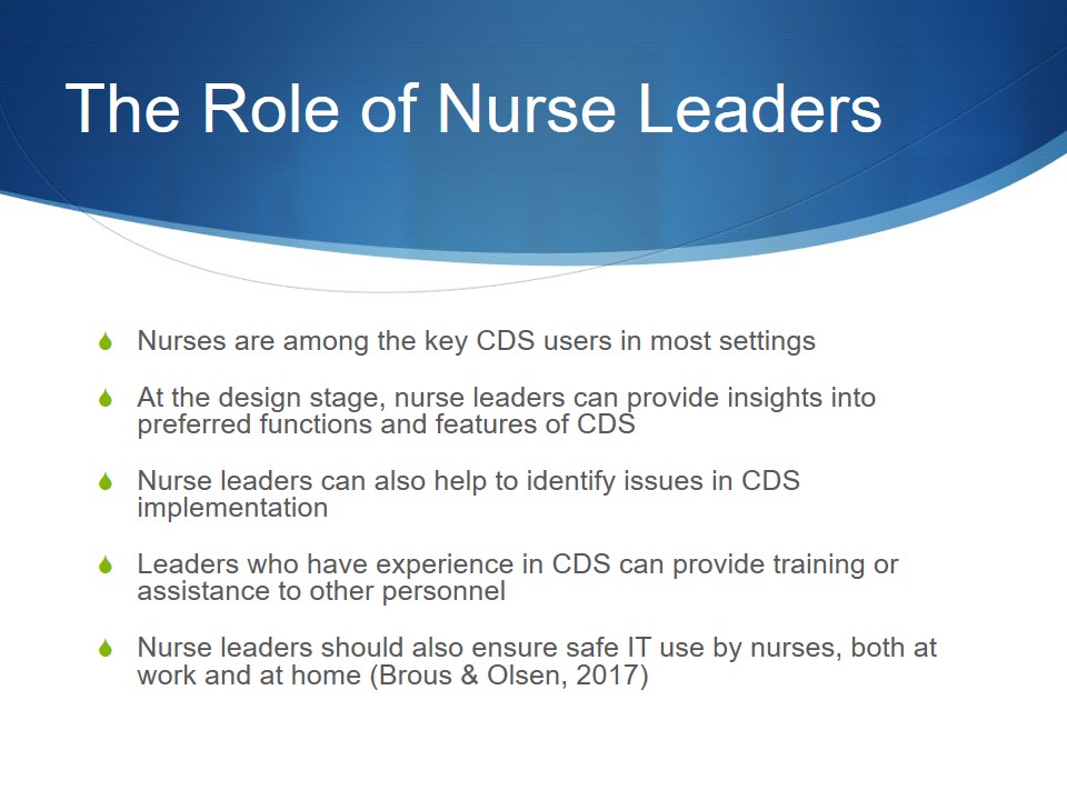 The Role of Nurse Leaders