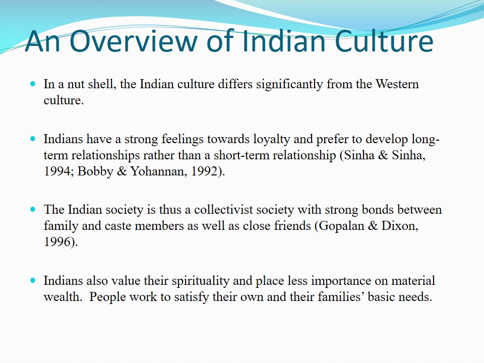 An Overview of Indian Culture