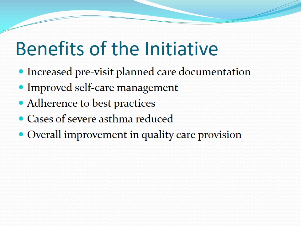 Benefits of the Initiative