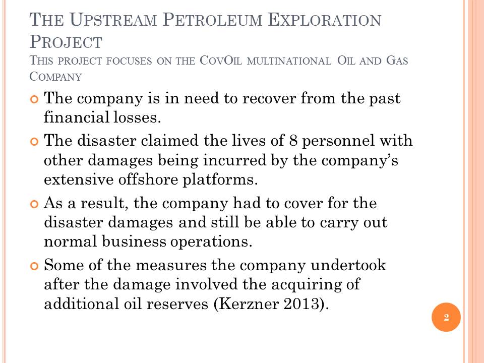 The Upstream Petroleum Exploration Project
