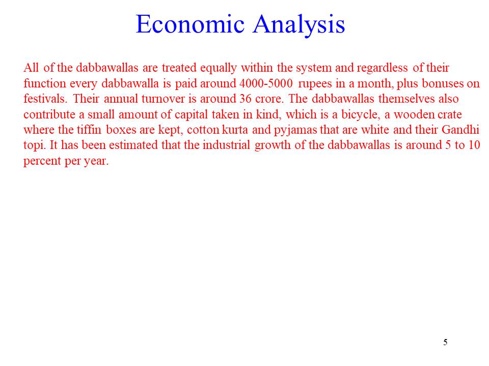 Economic Analysis