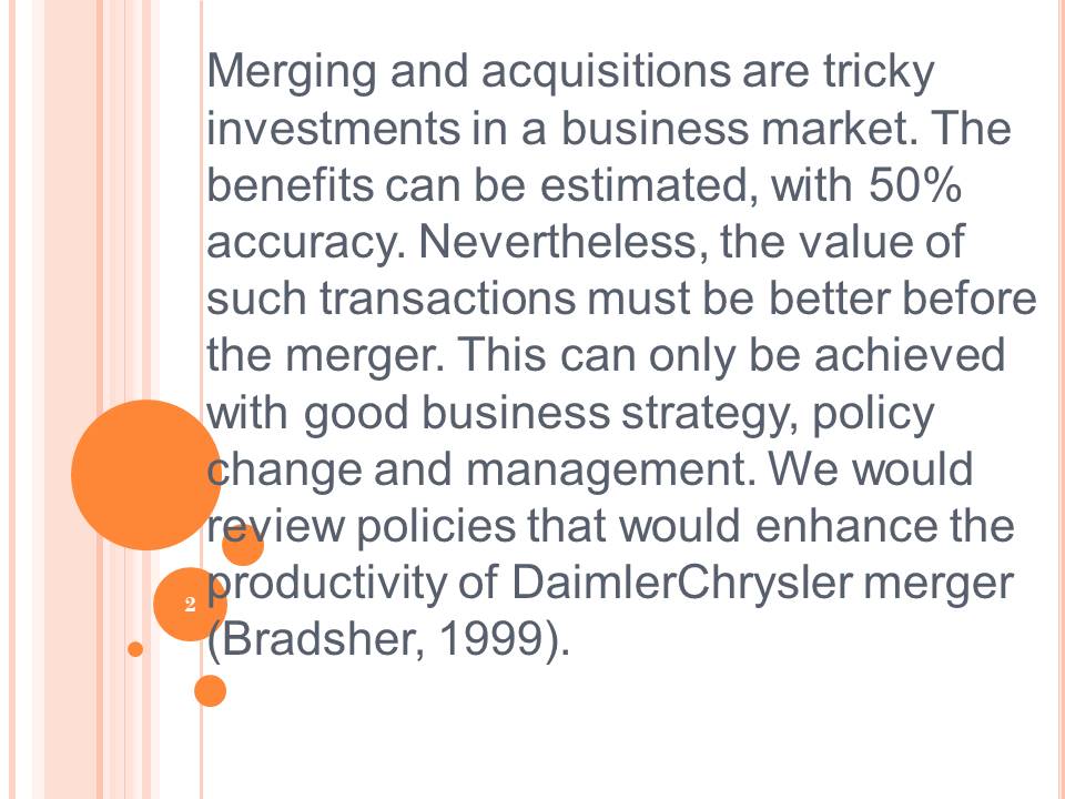 DaimlerChrysler: Policy Review and Recommendations