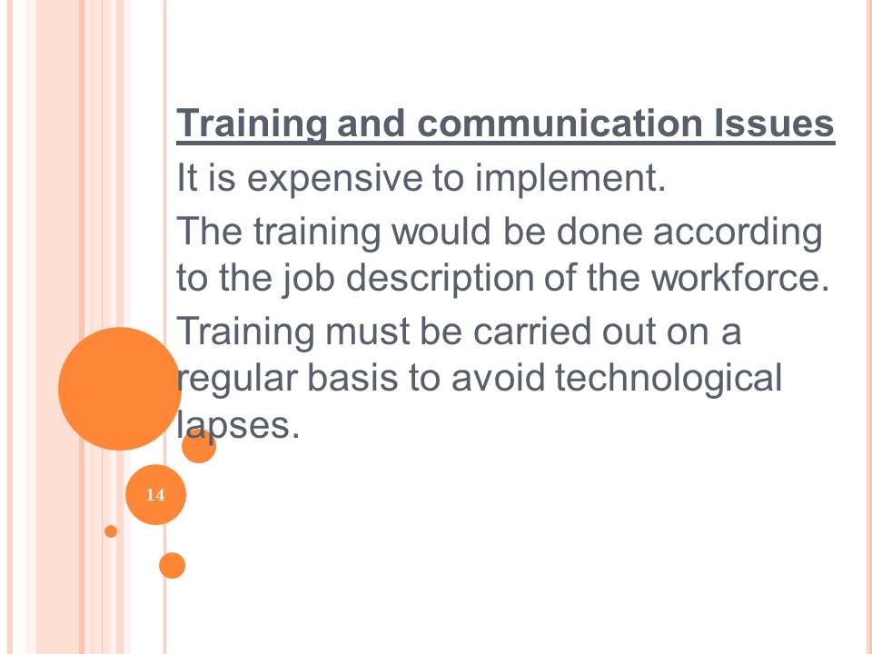 Training and communication Issues