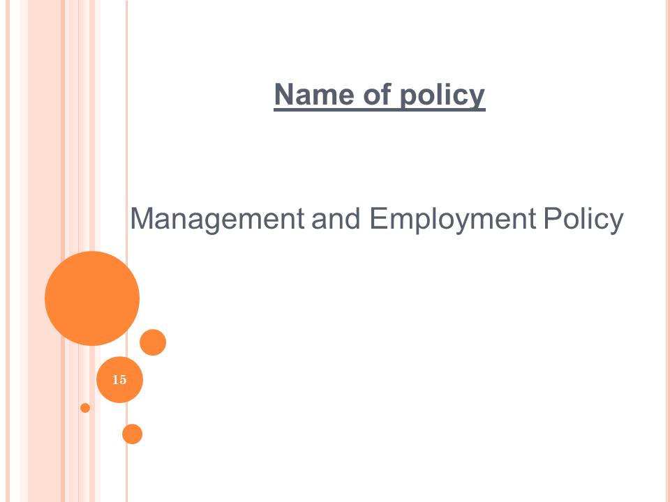 Management and Employment Policy