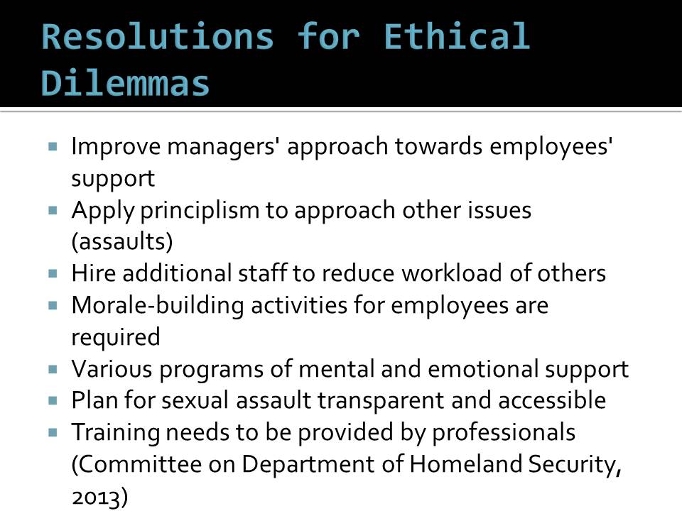 Resolutions for Ethical Dilemmas