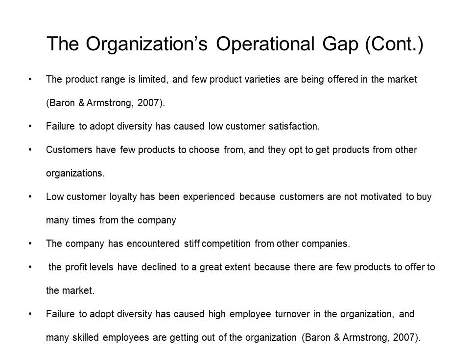 The Organization’s Operational Gap