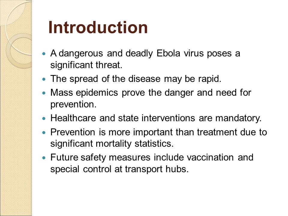 an essay on ebola