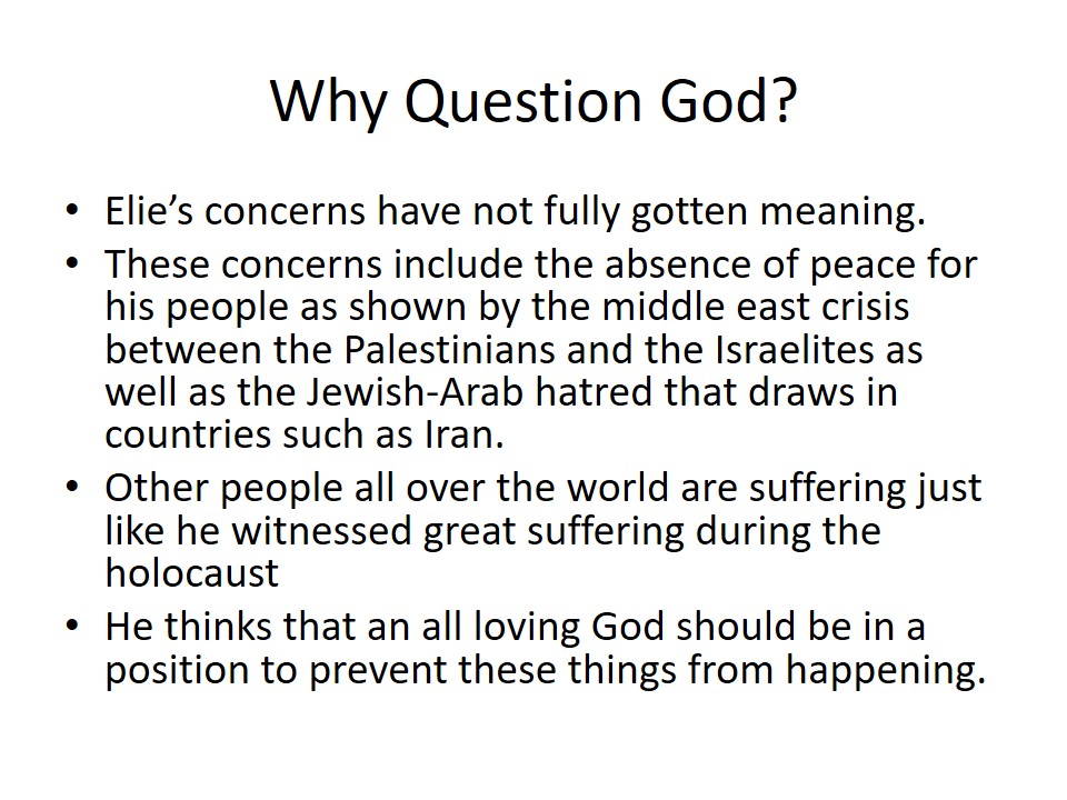 Why Question God?