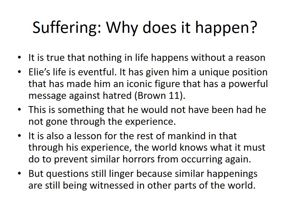 Suffering: Why does it happen?