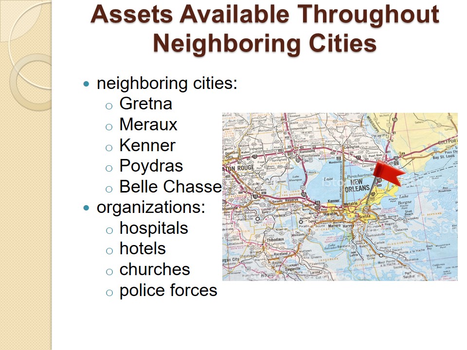 Assets Available Throughout Neighboring Cities
