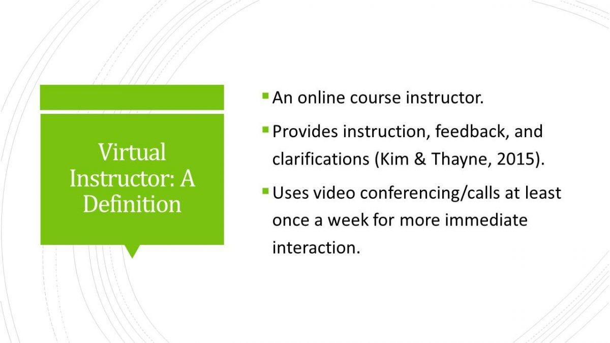 Virtual Instructor: A Definition