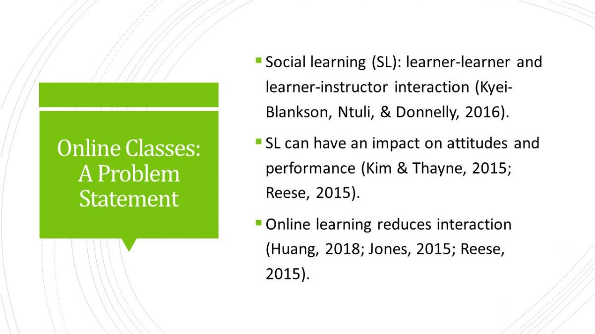 Online Classes: A Problem Statement