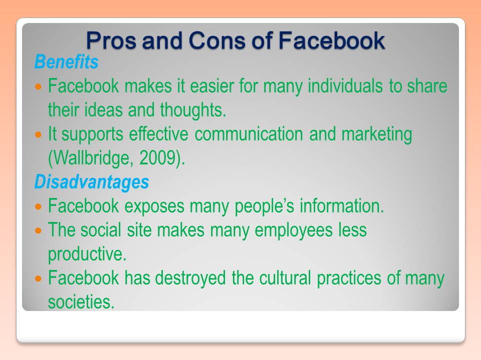 Pros and Cons of Facebook