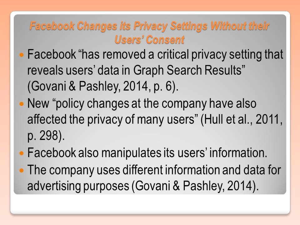 Facebook Changes its Privacy Settings Without their Users’ Consent
