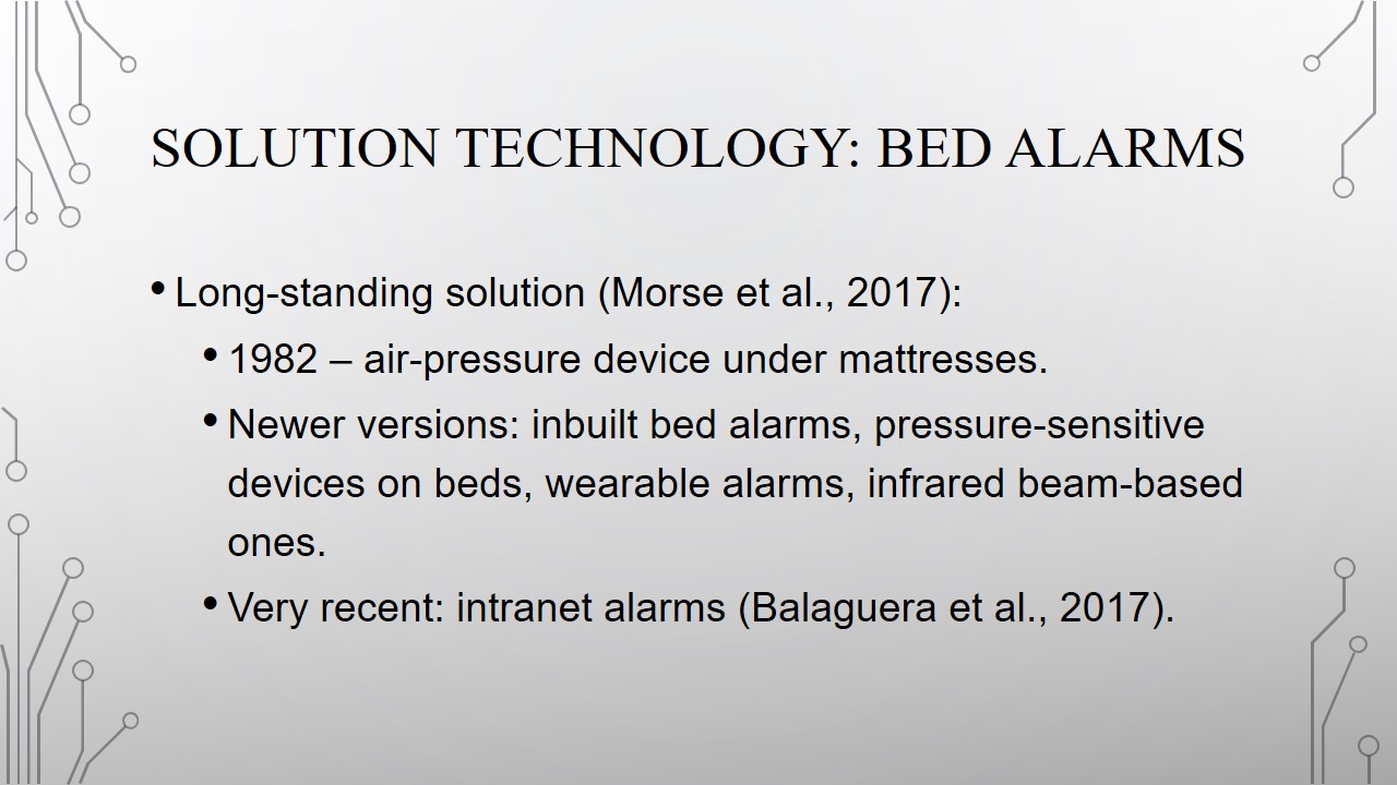 Solution Technology: Bed Alarms