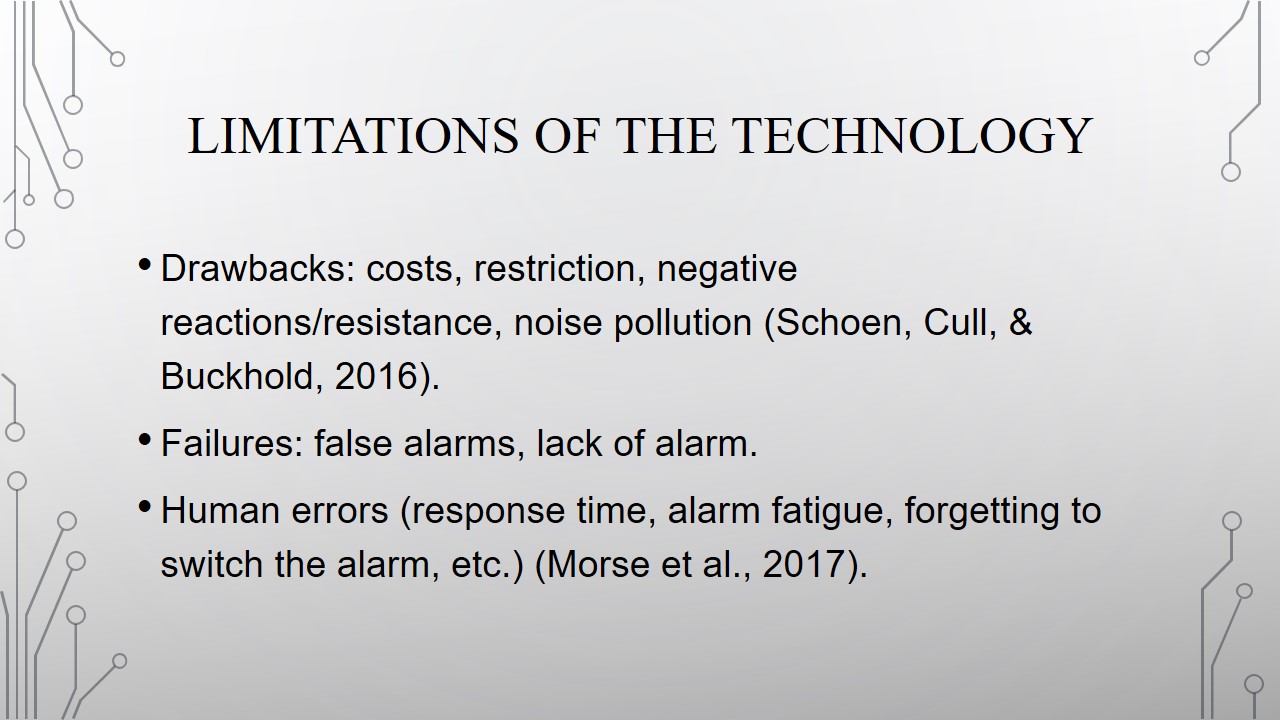 Limitations of the technology