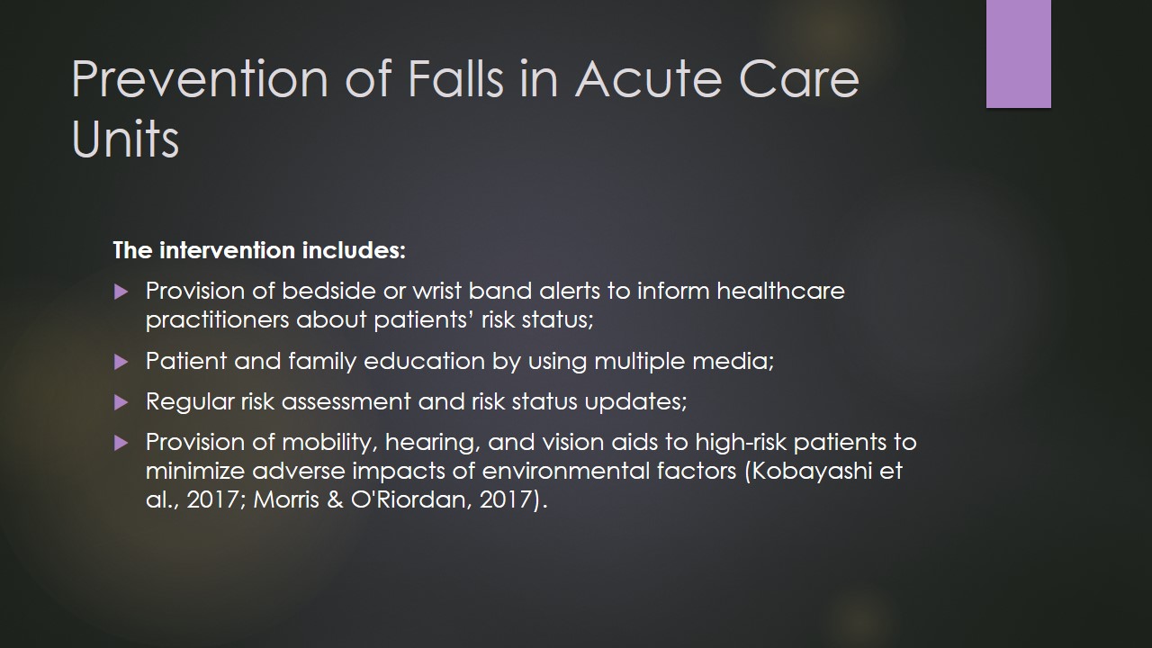 Prevention of Falls in Acute Care Units