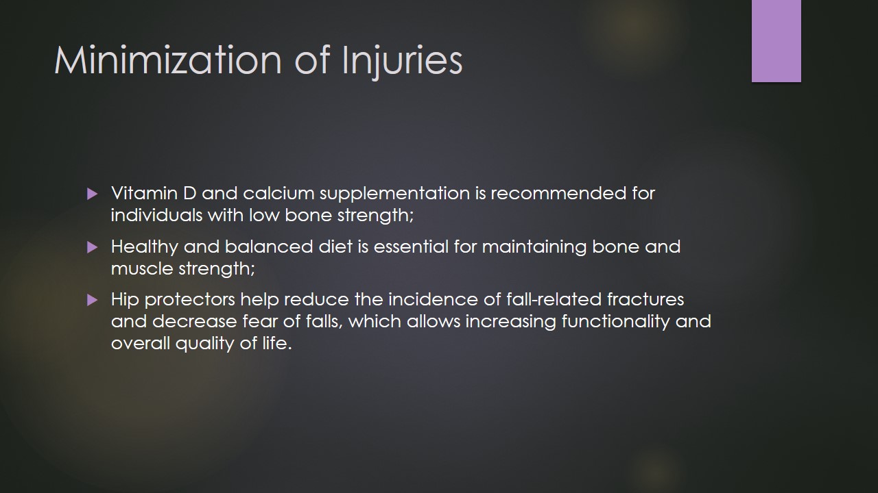 Minimization of Injuries