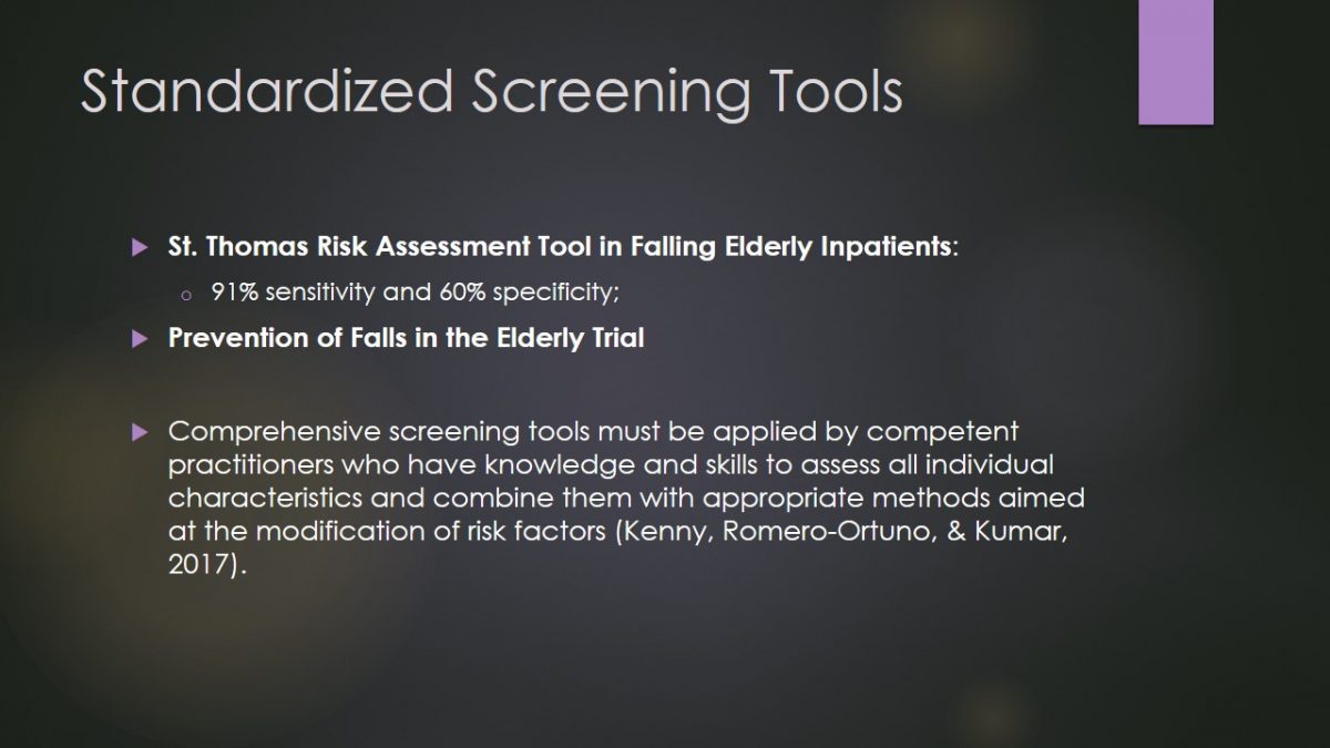 Standardized Screening Tools