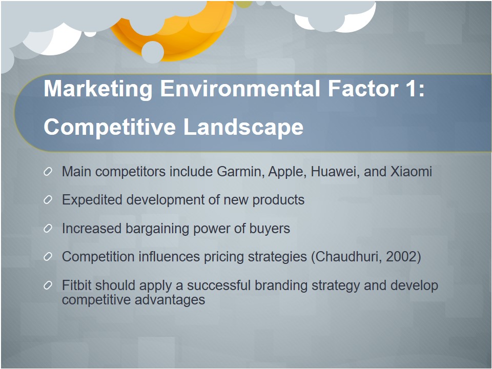 Marketing Environmental Factor 1:  Competitive Landscape