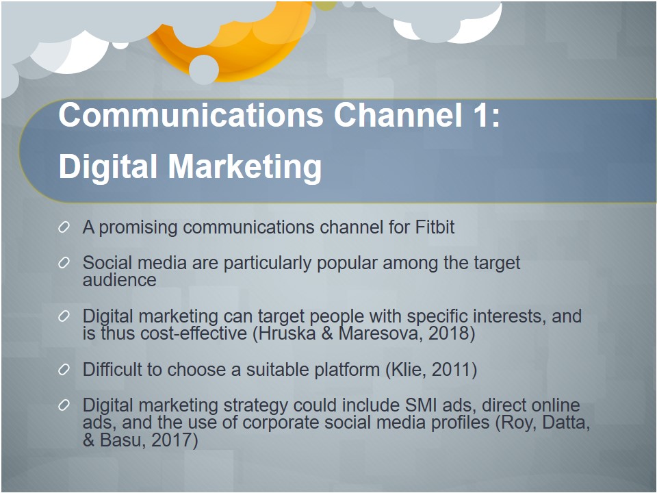 Communications Channel 1: Digital Marketing