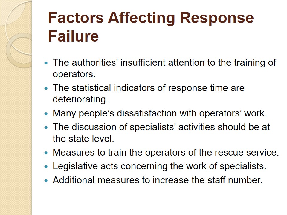 Factors Affecting Response Failure