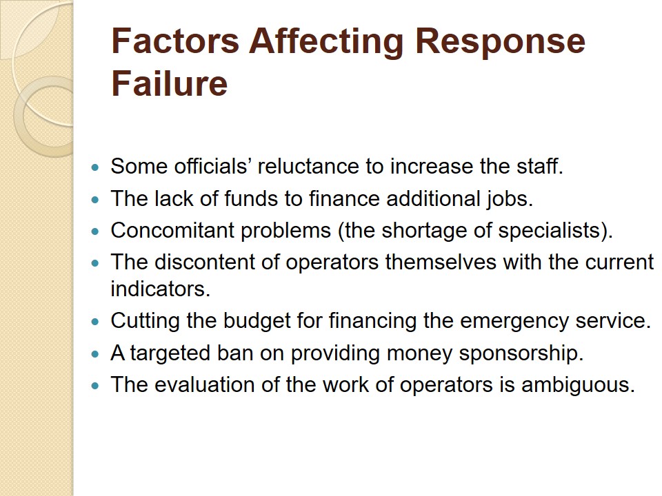 Factors Affecting Response Failure
