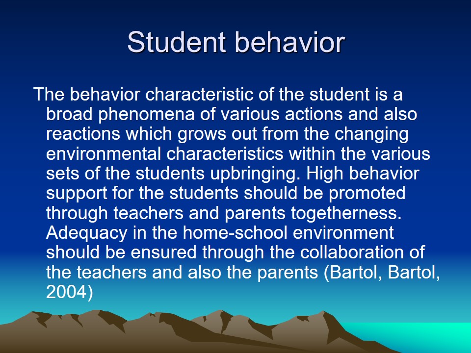 Student behavior