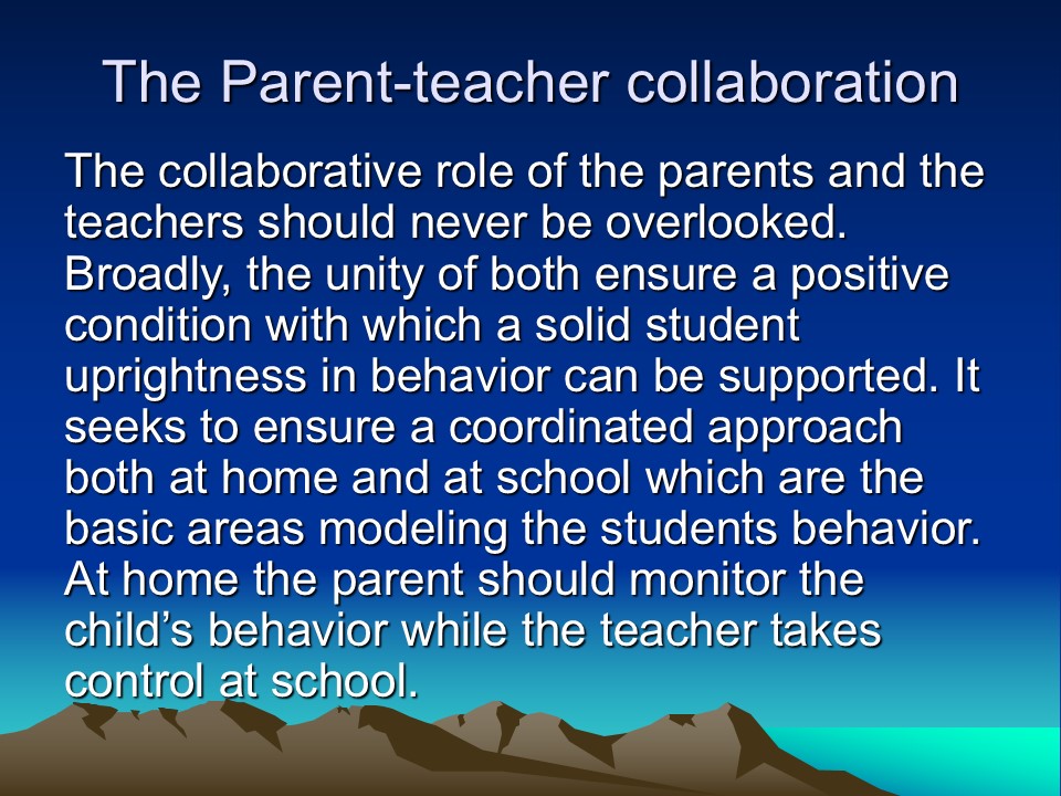 The Parent-teacher collaboration