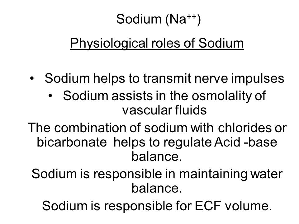 Sodium (Na++)