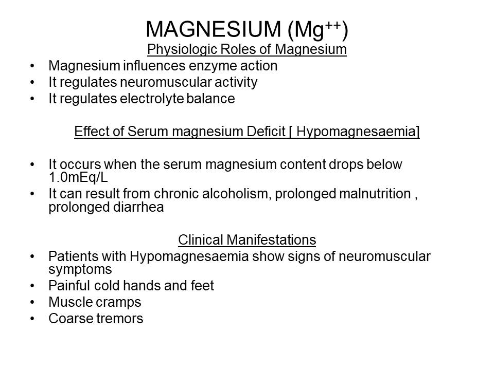 Magnesium (MG++)