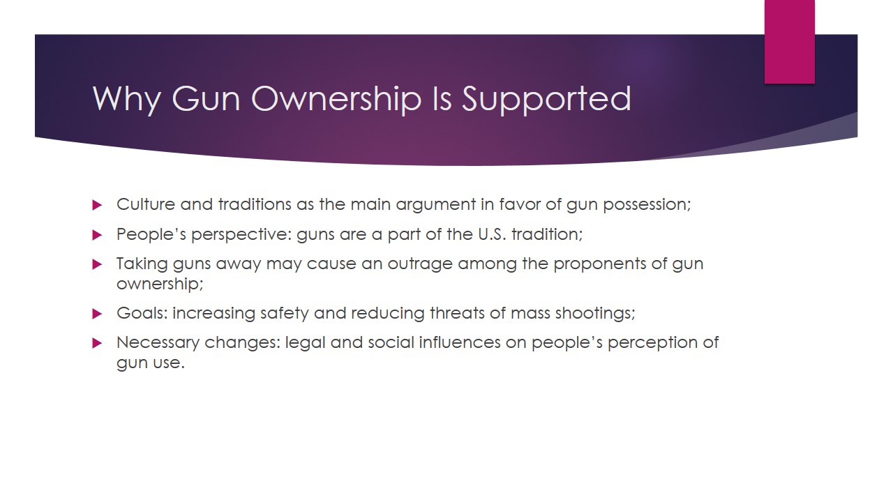 Why Gun Ownership Is Supported