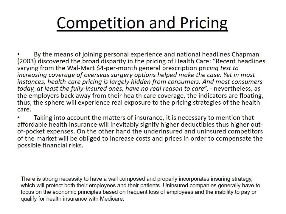 Competition and Pricing
