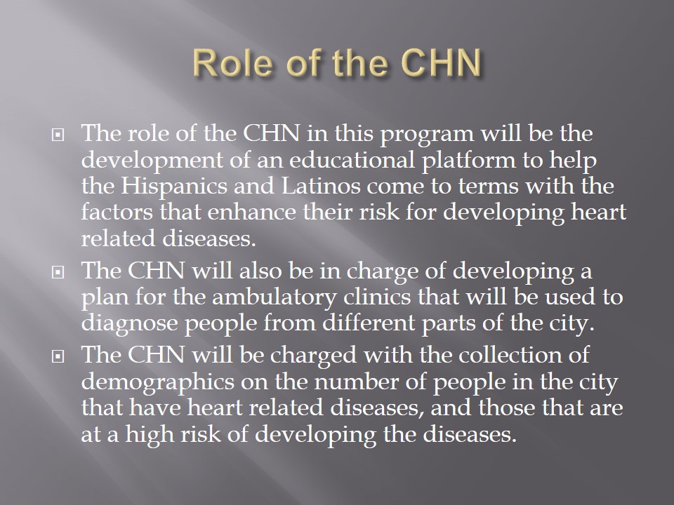 Role of the CHN
